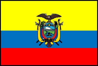 エクアドルの国旗のイラスト画像