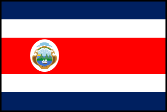 コスタリカの国旗のイラスト画像