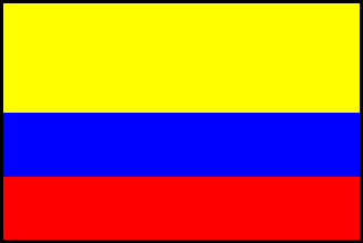 コロンビアの国旗のイラスト画像