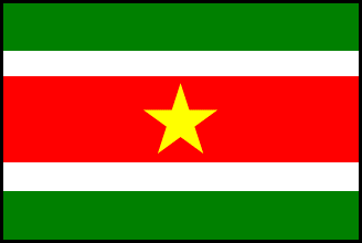スリナムの国旗のイラスト画像