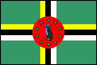 ドミニカ国の国旗のイラスト画像