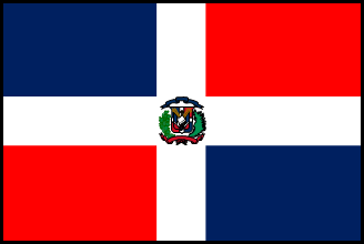 ドミニカ共和国の国旗のイラスト画像