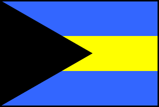 バハマの国旗のイラスト画像