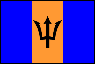 バルバドスの国旗のイラスト画像
