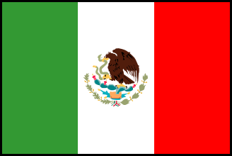 メキシコの国旗のイラスト画像
