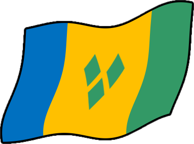 セントビンセントおよびグレナディーン諸島の国旗のイラスト画像4