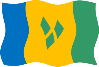セントビンセントおよびグレナディーン諸島の国旗のイラスト画像5