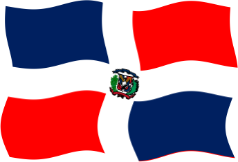 ドミニカ共和国の国旗のイラスト画像5