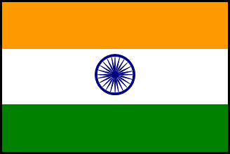 インドの国旗のイラスト画像