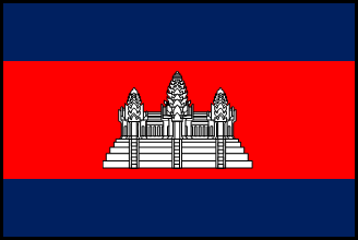 カンボジアの国旗のイラスト画像