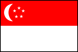シンガポールの国旗のイラスト画像