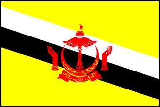 ブルネイの国旗のイラスト画像