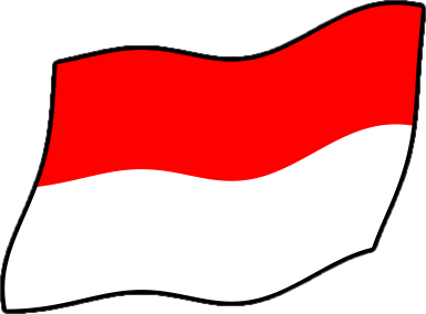 インドネシアの国旗のイラスト フリー 無料で使えるイラストカット Com