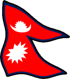 ネパールの国旗のイラスト画像6