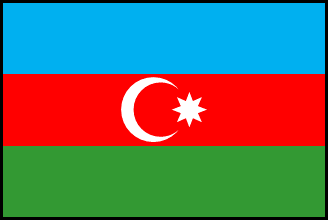 アゼルバイジャンの国旗のイラスト画像