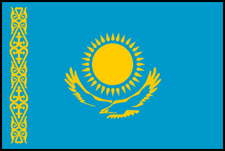 カザフスタンの国旗のイラスト画像