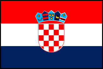クロアチアの国旗のイラスト画像