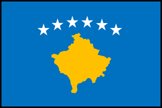 コソボの国旗のイラスト画像