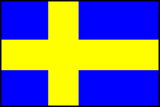 スウェーデンの国旗のイラスト画像