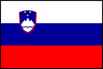 スロベニアの国旗のイラスト画像