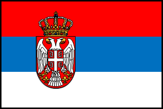 セルビア・モンテネグロの国旗のイラスト画像