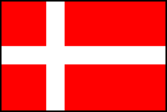 デンマークの国旗のイラスト画像