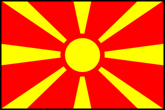 マケドニアの国旗のイラスト画像