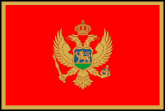 モンテネグロの国旗のイラスト画像