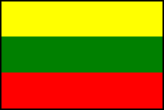 リトアニアの国旗のイラスト画像
