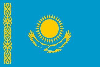 カザフスタンの国旗のイラスト画像2