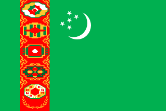 トルクメニスタンの国旗のイラスト画像2
