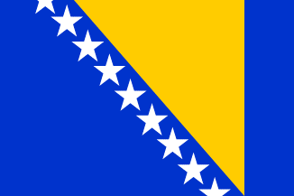 ボスニア・ヘルツェゴビナの国旗のイラスト画像2
