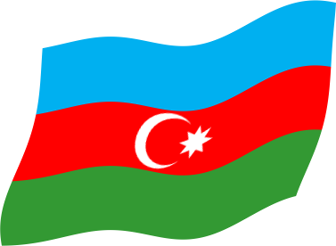 アゼルバイジャンの国旗のイラスト画像3