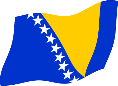 ボスニア・ヘルツェゴビナの国旗のイラスト画像3