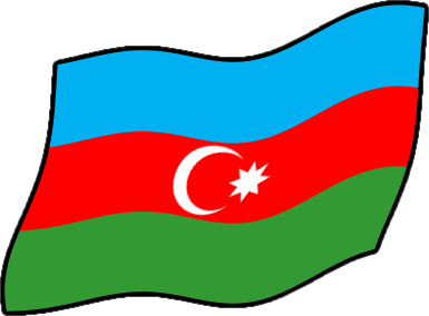 アゼルバイジャンの国旗のイラスト画像4