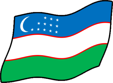 ウズベキスタンの国旗のイラスト画像4