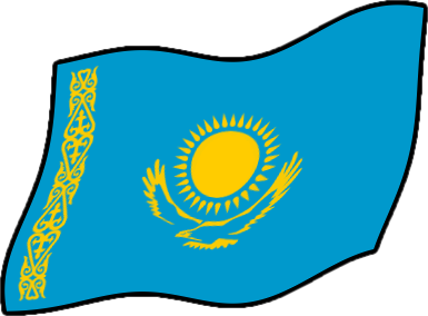 カザフスタンの国旗のイラスト画像4