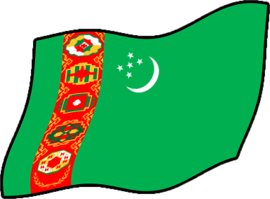 トルクメニスタンの国旗のイラスト画像4