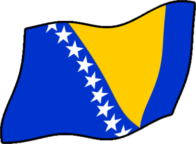 ボスニア・ヘルツェゴビナの国旗のイラスト画像4
