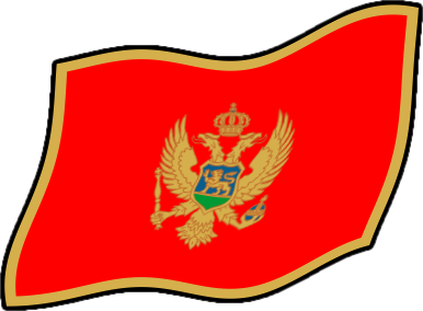 モンテネグロの国旗のイラスト