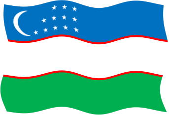 ウズベキスタンの国旗のイラスト画像5