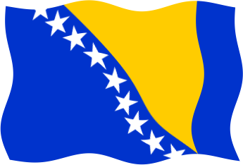 ボスニア・ヘルツェゴビナの国旗のイラスト画像5