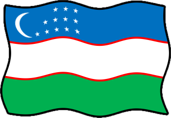 ウズベキスタンの国旗のイラスト画像6