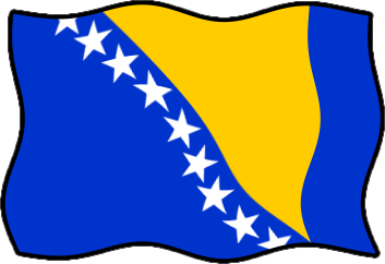 ボスニア・ヘルツェゴビナの国旗のイラスト画像6