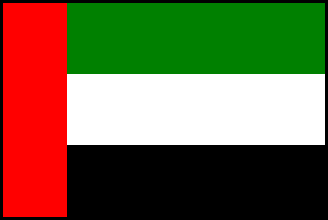 アラブ首長国連邦の国旗のイラスト画像