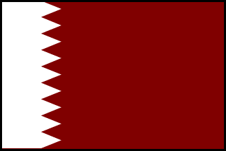 カタールの国旗のイラスト画像