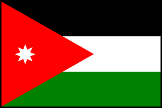 ヨルダンの国旗のイラスト画像