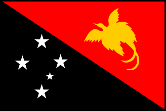 パプアニューギニアの国旗のイラスト画像