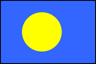 パラオの国旗のイラスト画像