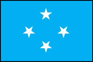 ミクロネシアの国旗のイラスト画像